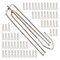 60 Pack Pinch Pleat Curtain Hooks for Drapes, 4-Prong Stainless Steel Drapery Pins (2.7 x 1 x 0.6 in)